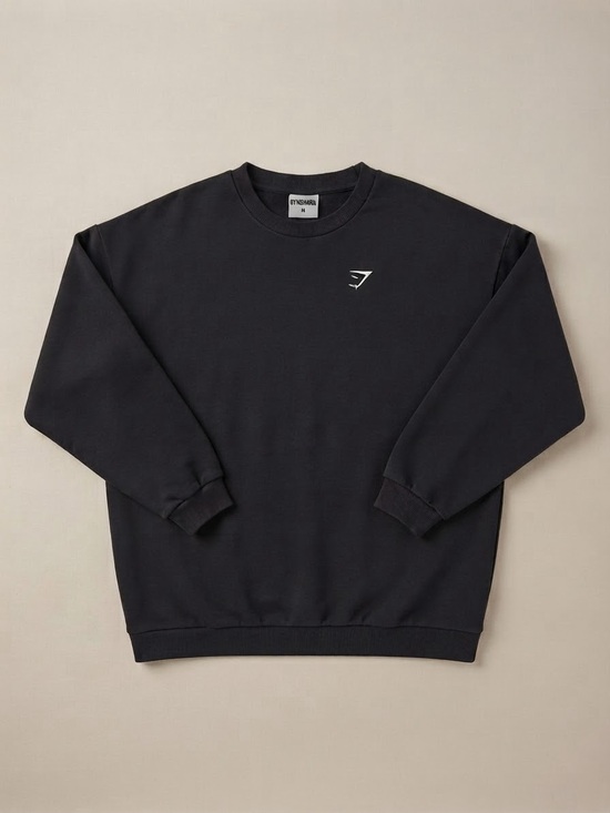 Gymshark Tops - Gymshark Black Crewneck Sweatshirt